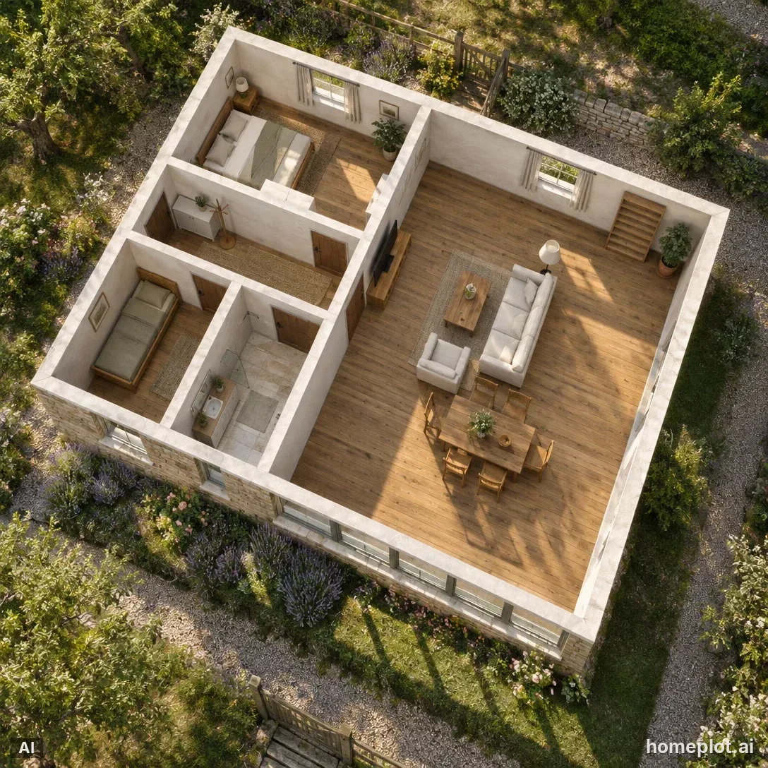 Virtuální home staging: vizualizace bytu z půdorysu